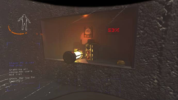 Le joueur regarde le bureau pour déposer les objets à vendre à la compagnie dans Lethal Company.