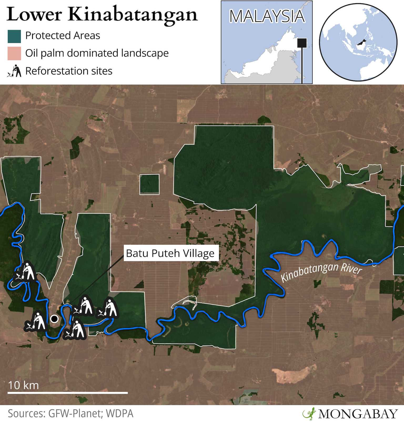Carte de Kinabatangan