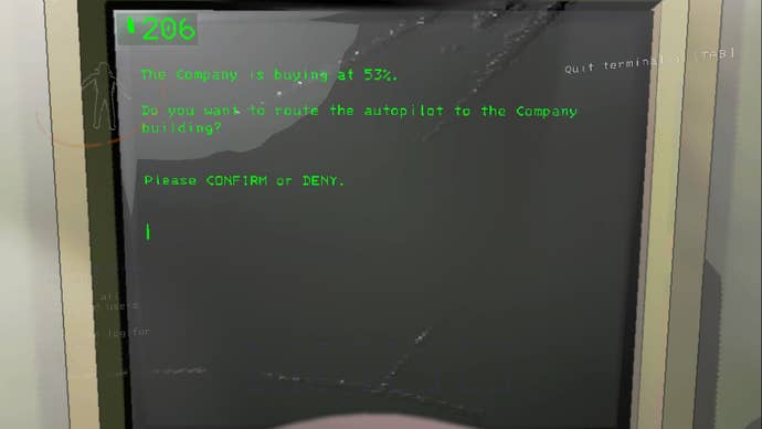 Le joueur utilise le terminal dans Lethal Company pour rediriger le vaisseau vers la lune de la Compagnie.