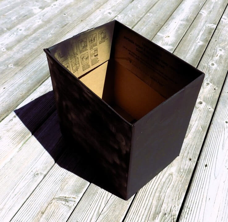 Étape de la boîte en carton