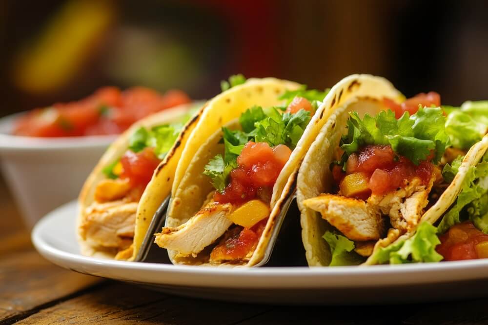 Tacos de poulet à la salsa