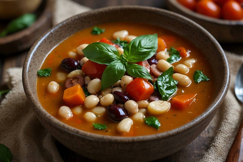 Soupe aux haricots et légumes