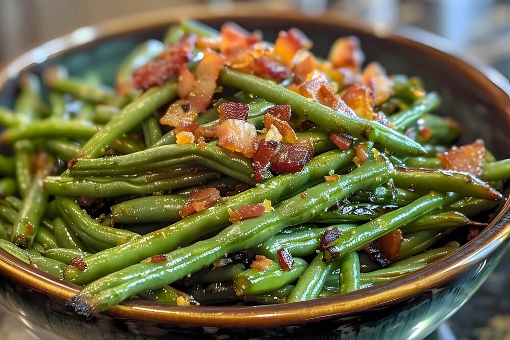 Haricots verts au bacon