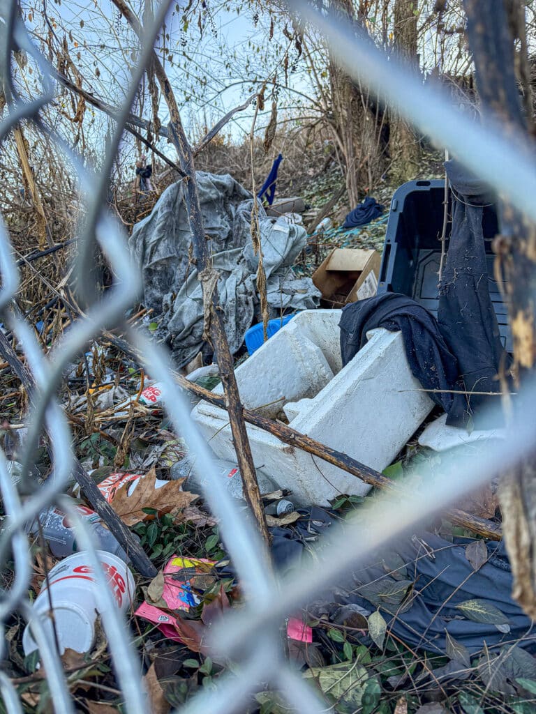 déchets dans un espace extérieur