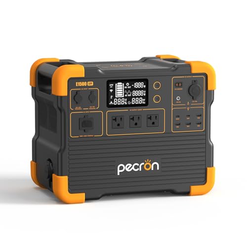 Station d'alimentation portable pecron, générateur solaire E1500LFP 1536 Wh, batterie de secours LiFePO4 de 2200 W, recharge rapide...