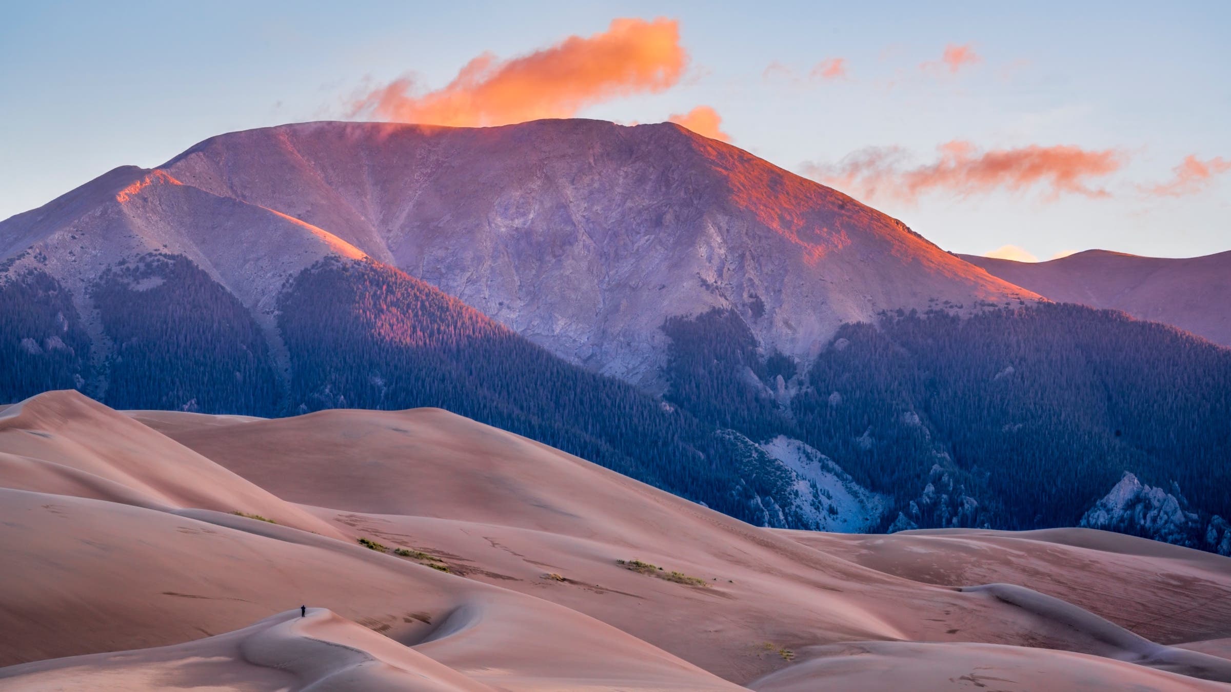 Lever du soleil au parc national des Great Sand Dunes