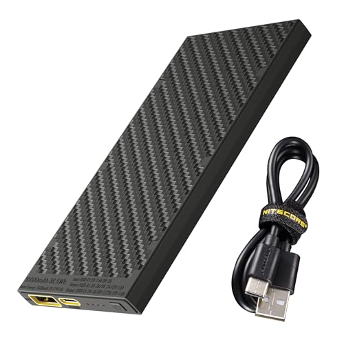 Batterie externe ultra-fine Nitecore NB10000 Gen II (Gen 2), 10 000 mAh, recharge rapide QC, double port USB et USB-C...