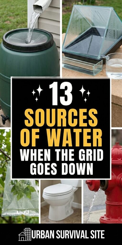 13 sources d'eau en cas de panne du réseau électrique