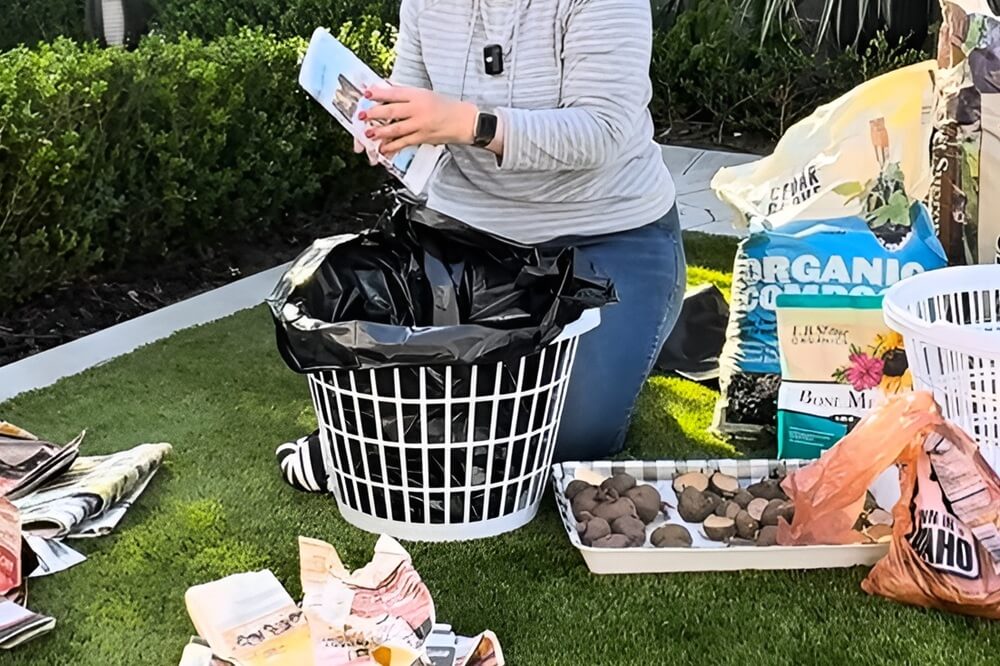 Recouvert d'un sac poubelle