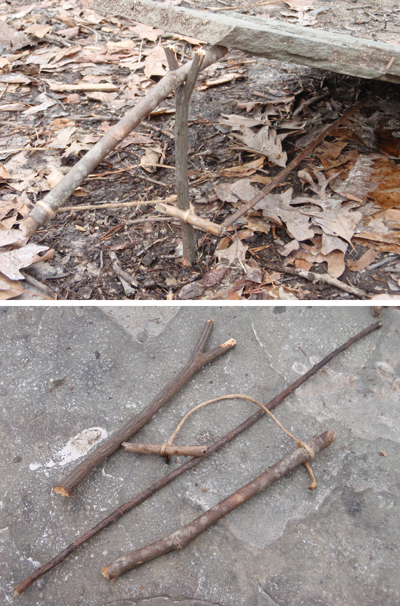 Piège de survie à chute des Paiutes