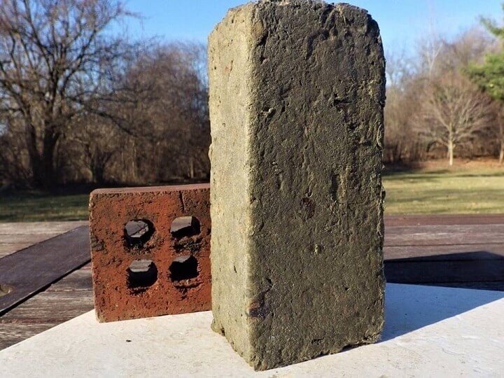 Briques en papercrete