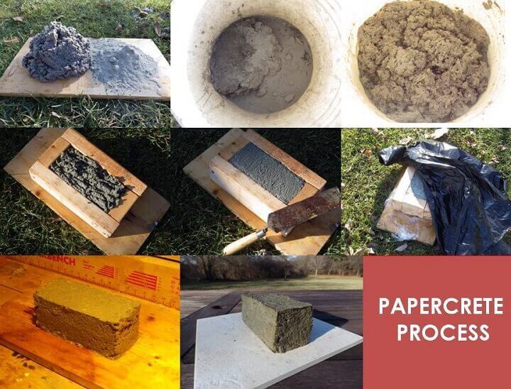 Procédé de fabrication du papercrete étape par étape