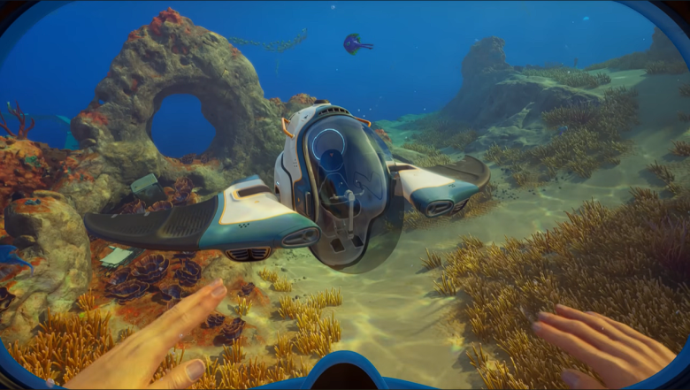 Le sous-marin Tadpole explorant les profondeurs marines dans Subnautica 2