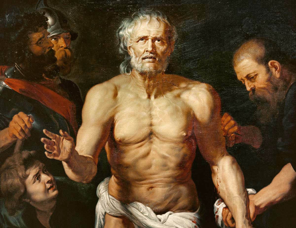 Peinture représentant la mort de Sénèque