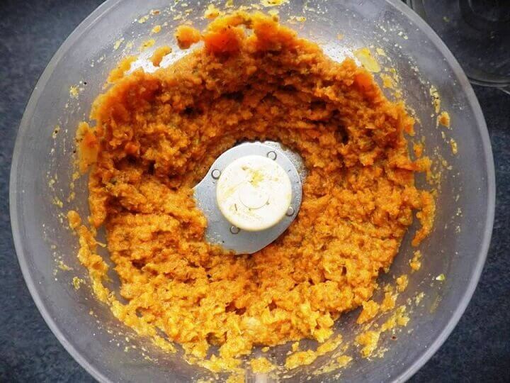 Légumes après passage au robot